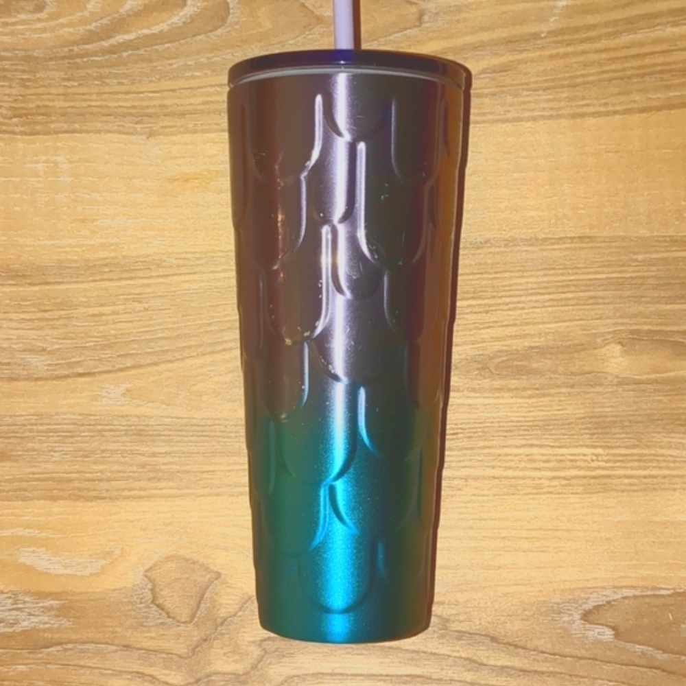 NWT 2023 Twilight Purple Ombre Mermaid Design 24oz Cold Cup Tumbler Stainless St